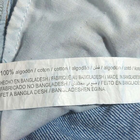 Denim Collection Lefties European Distressed High Waist Wide Leg Jeans 26 EUC - Picture 10 of 11